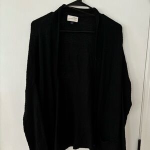 Black Thin Sweater Style Cover Up